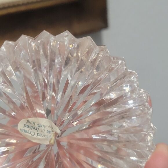 Vintage Sculptured Crystal 30% Lead Made In Ireland Paperweight sparkle cut art - Picture 10 of 11